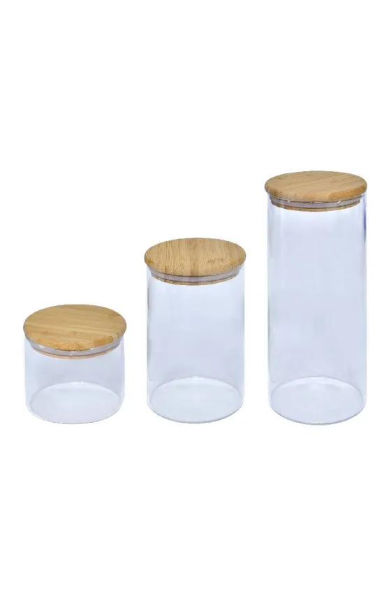 Testa GLASS Food Canister With Bamboo Lid