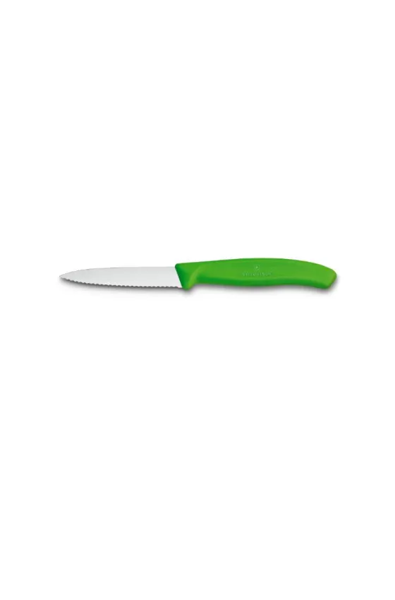 Victorinox Swiss Classic Paring Wavy Knife - Green