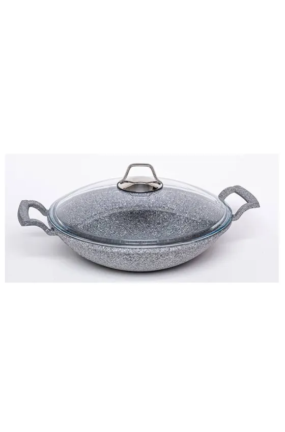 Falez Silico-Cast Granistone 30cm Stir Fry Pan (Gray)
