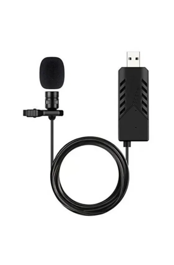 Conqueror Lavalier Microphone Clip-On Lapel for USB Interface Device for YouTube, Vlogging, Recording