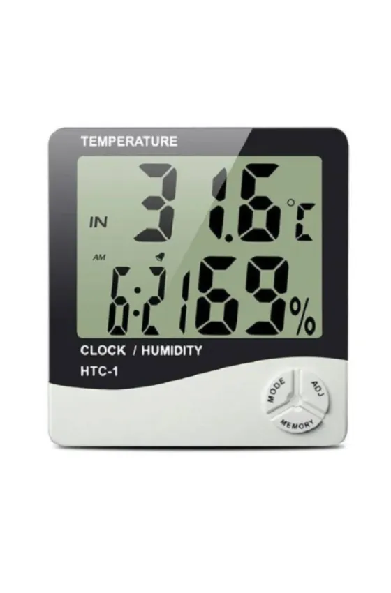 Digital Clock Thermometer Hygrometer Temperature and Humidity Monitor Alarm Weather Station