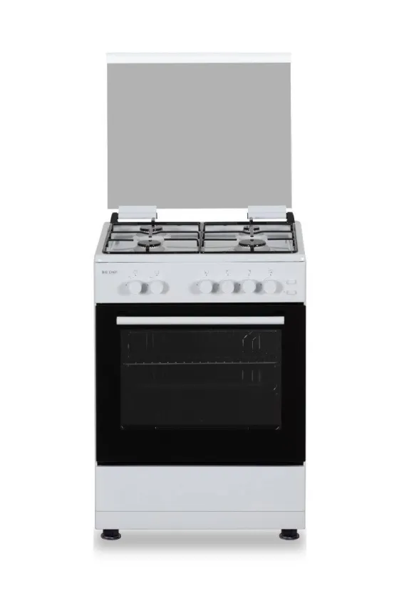 BIG CHEF 60X55 FREE STANDING GAS/GAS OVEN -  WHITE