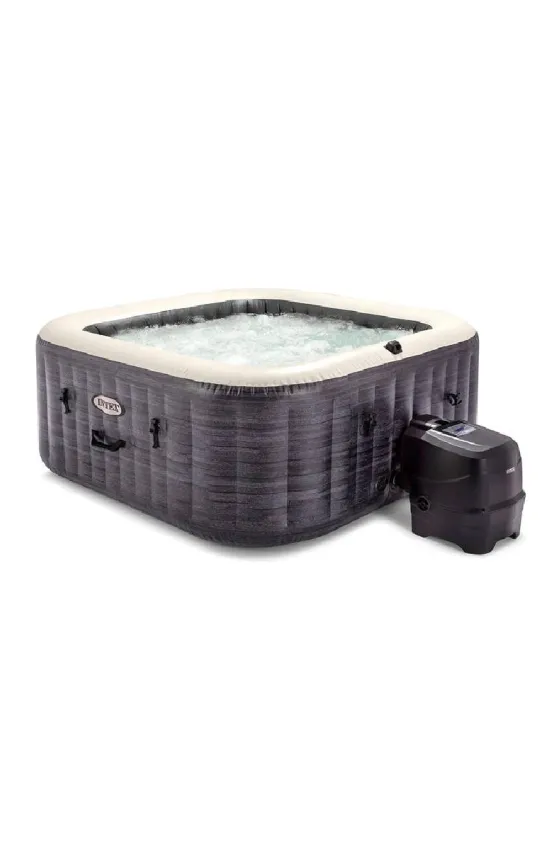 INTEX 6-PERSON GREYSTONE DELUXE SQUARE BUBBLE SPA SET