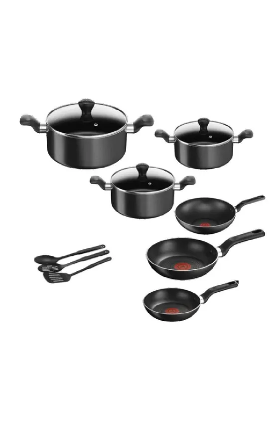 TEFAL Super Cook 12 pc set Black 