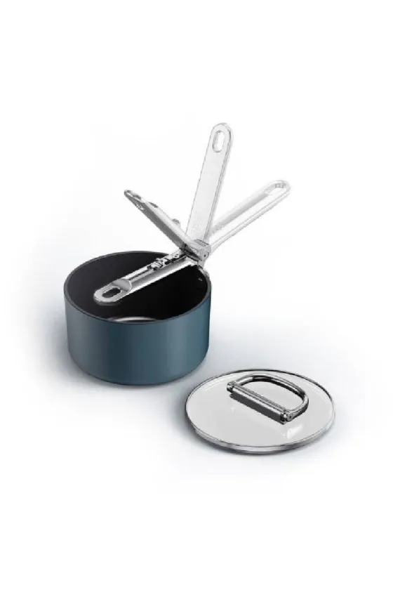Joseph Joseph Space Folding Handle Ceramic Non-stick 15cm Blue Saucepan & Lid