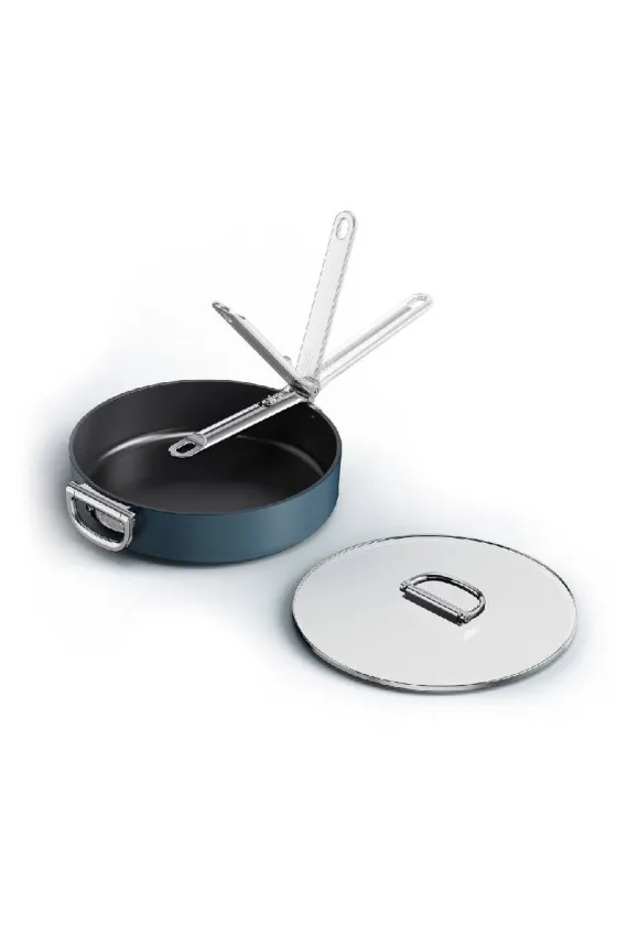 Joseph Joseph Space Folding Handle Ceramic Non-stick 28cm Blue Saute Pan & Lid
